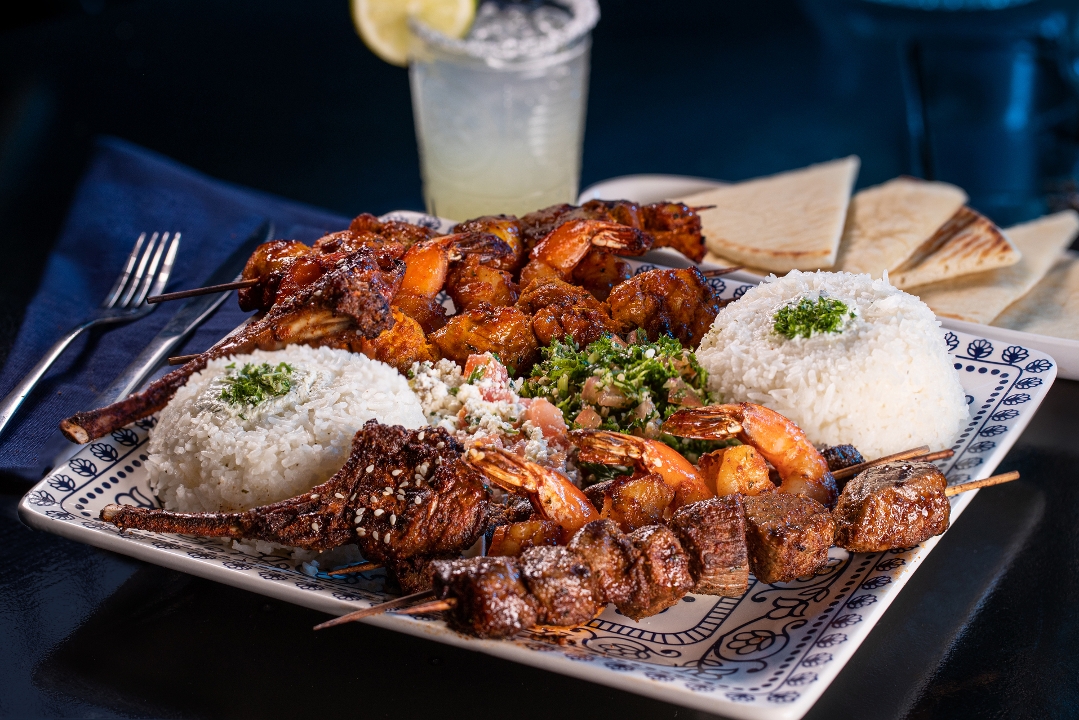 Order Mixed Grill Plate for Two food online from Azuza Hookah Lounge store, Las Vegas on bringmethat.com