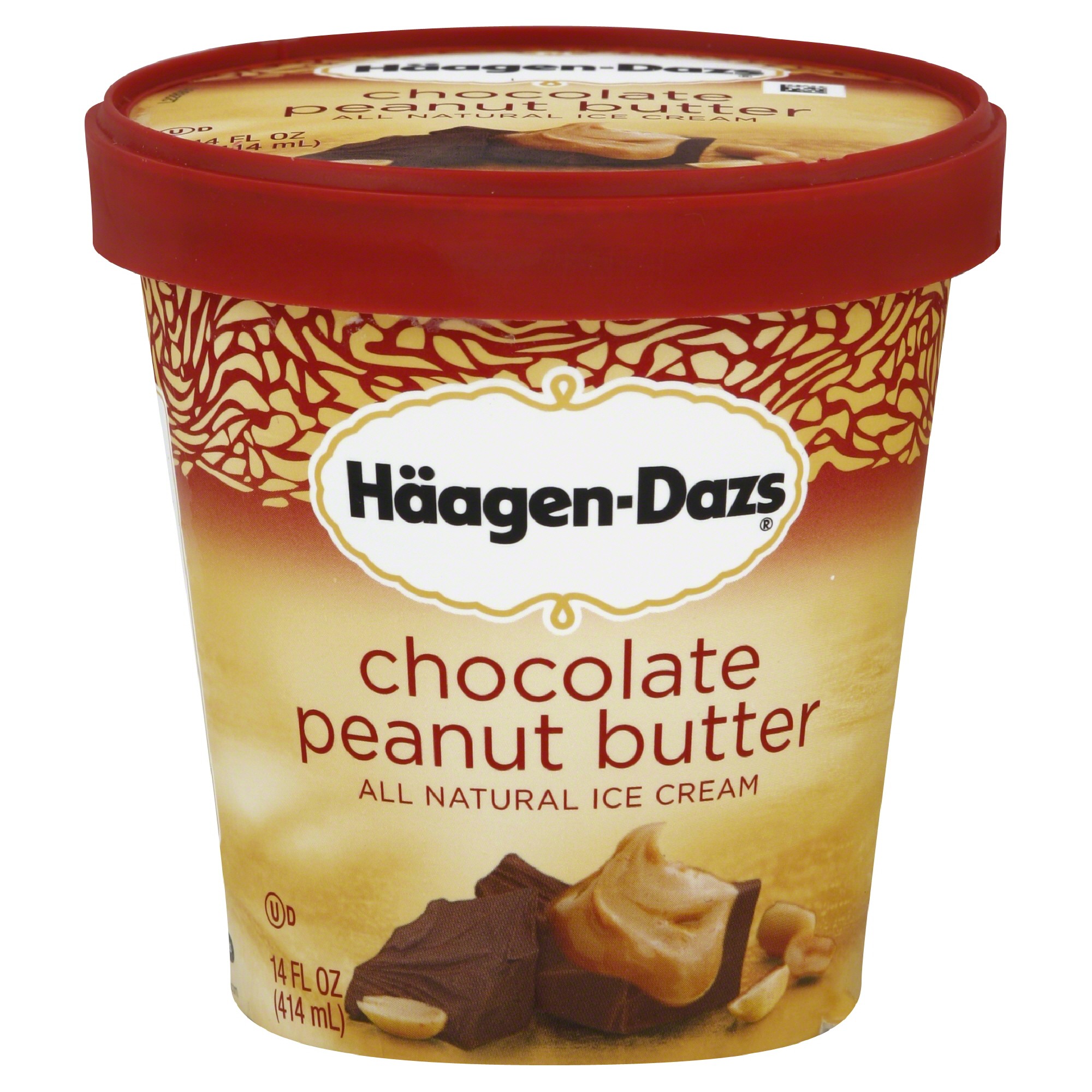 Order Haagen Dazs Ice Cream, All Natural, Chocolate Peanut Butter - 14 oz food online from Rite Aid store, SUFFOLK on bringmethat.com