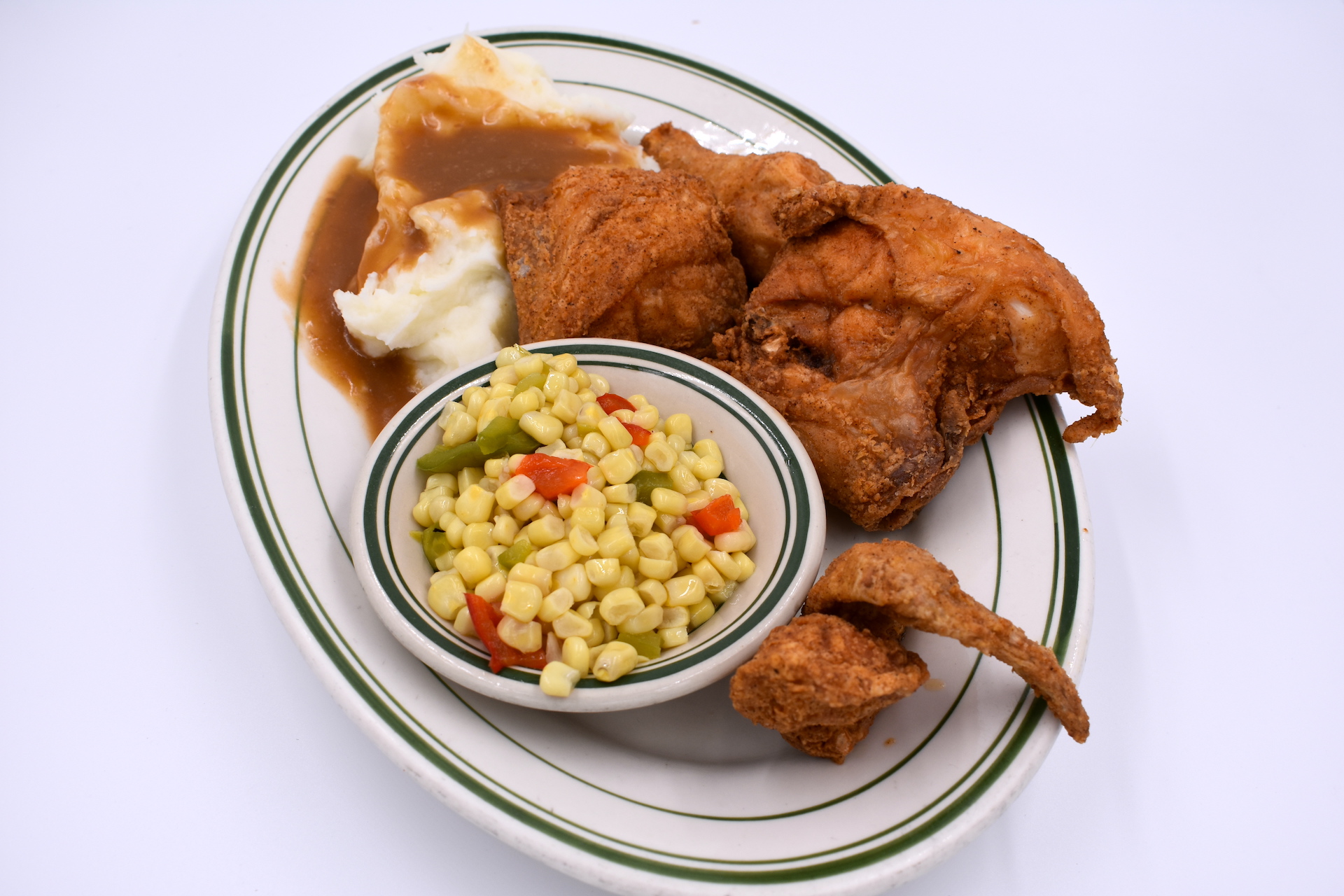 Order Fried 1/2 Chicken Dinner food online from J & M store, Escondido on bringmethat.com