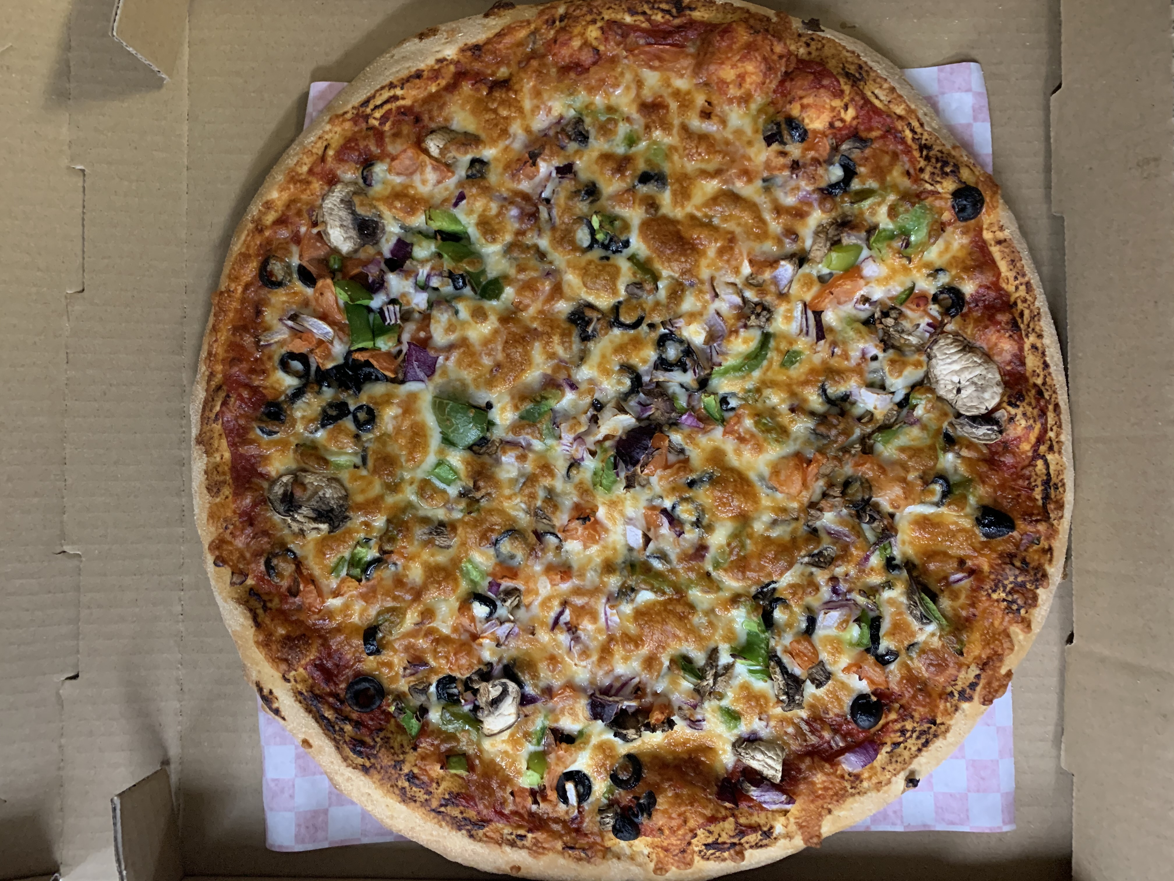 Order The Veggie Pizza food online from Rice N Spice store, Lodi on bringmethat.com