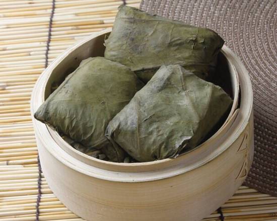 Order Sticky Rice with Lotus Leaf (3) food online from Peony Seafood Restaurant store, Oakland on bringmethat.com