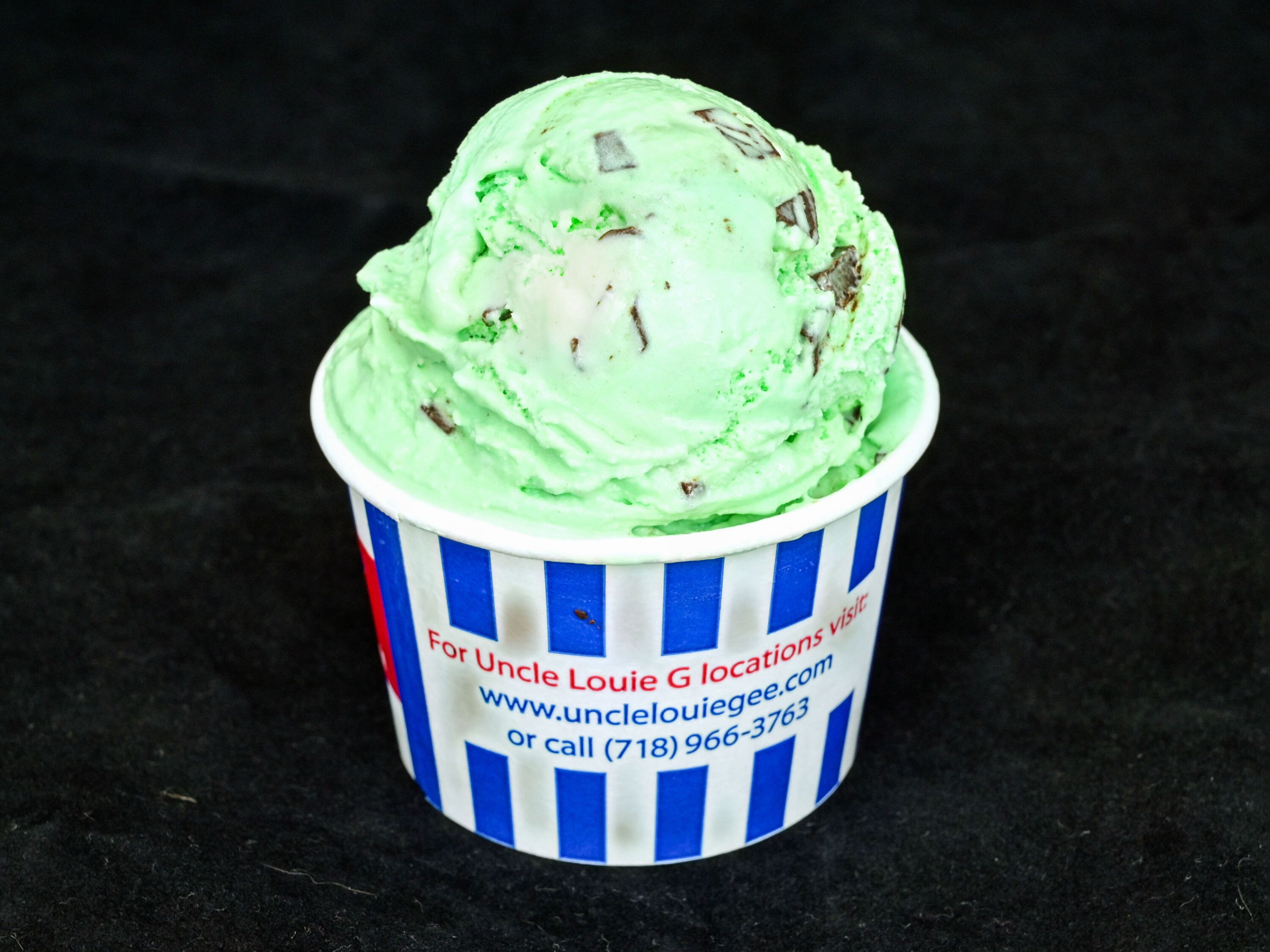 Order Non- Dairy Vegan Regular Mint Chocolate Chip Ice Cream   food online from Uncle Louie G Ices And Ice Cream store, Ramsey on bringmethat.com