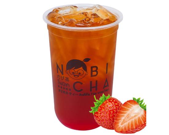 Order Strawberry Fruit Tea food online from Nobi Cha Bubble Tea store, Atlanta on bringmethat.com