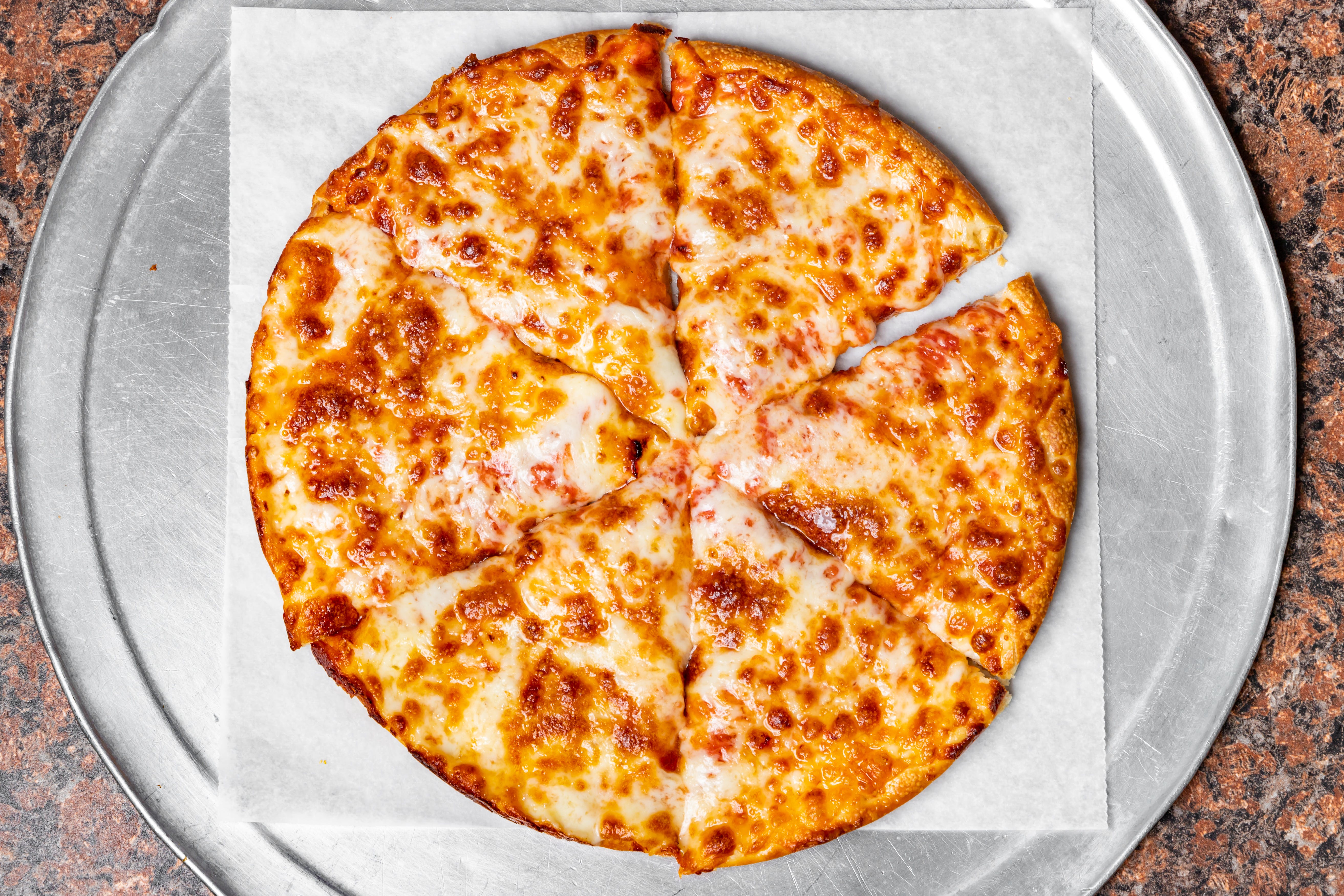 Order Cheese Pizza - Small 10" food online from Ellie's Pizza store, Beverly Farms on bringmethat.com