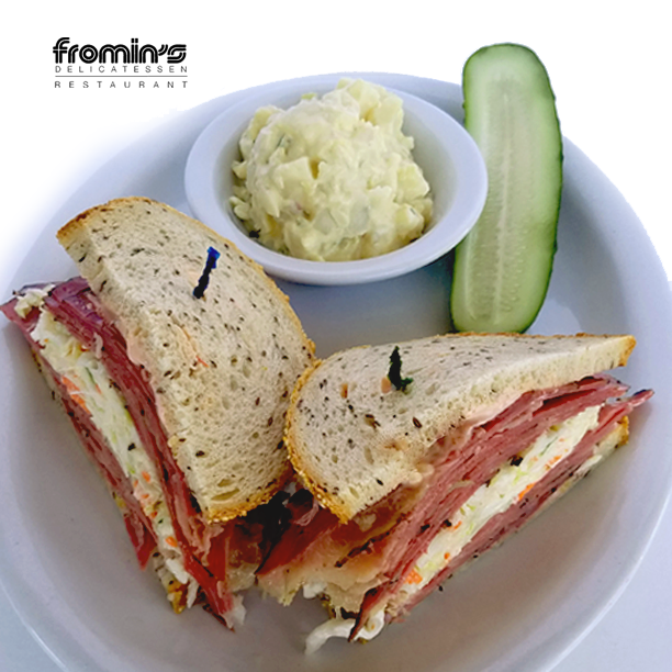 Order Sky High Pastrami Sandwich food online from Fromins store, Santa Monica on bringmethat.com