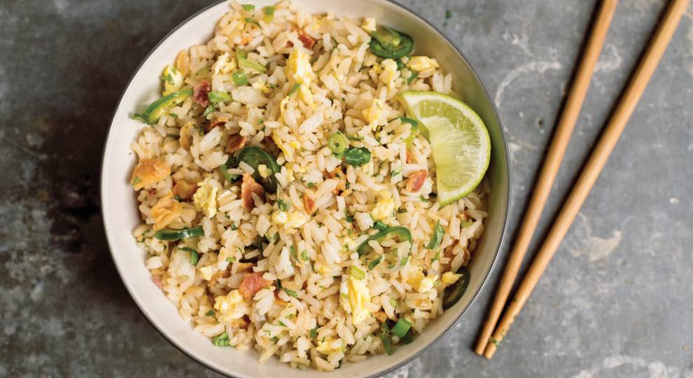 Order 13. Thai Fried Rice with Chicken food online from Aroy Thai store, Las Vegas on bringmethat.com