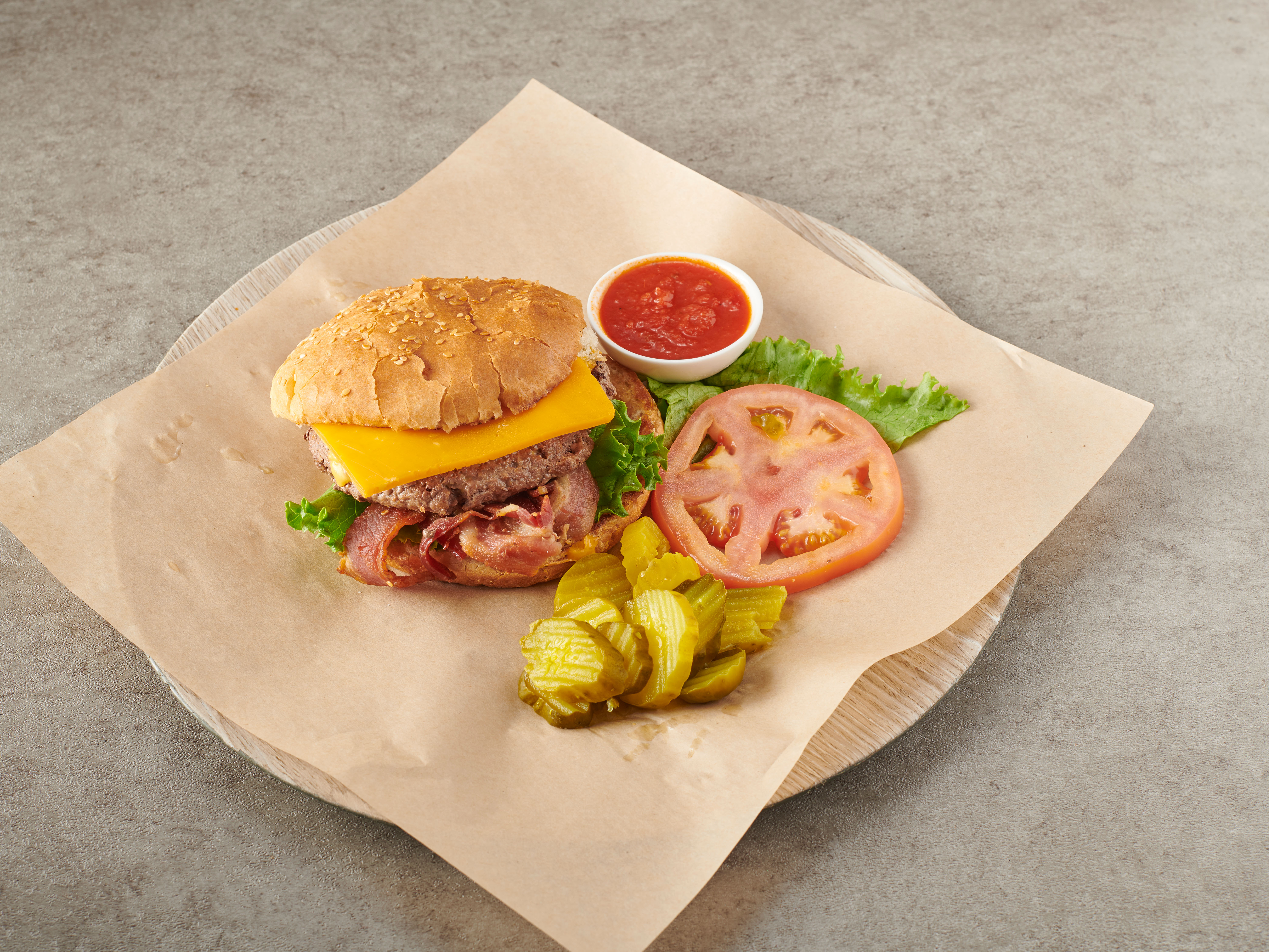 Order Bacon Burger food online from Delight diner store, Ridgewood on bringmethat.com