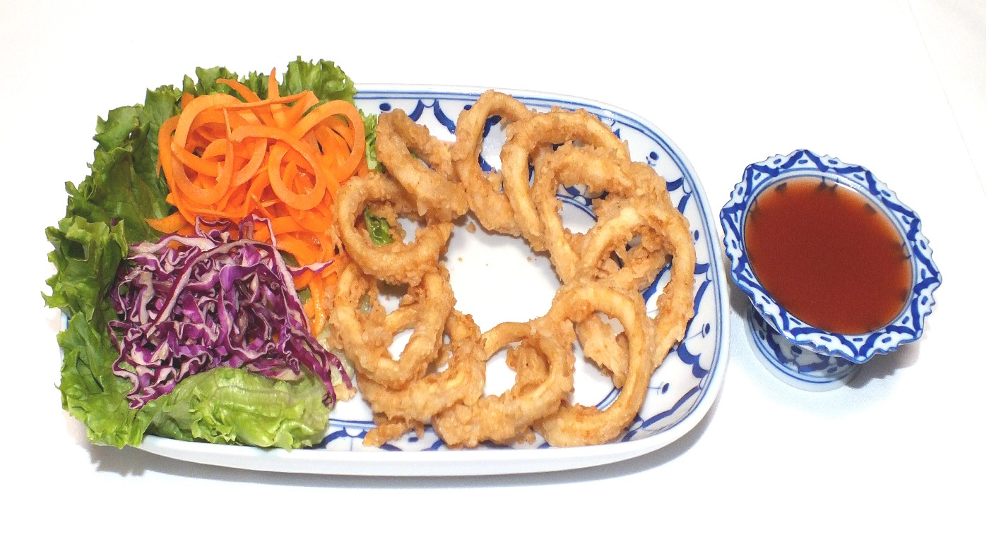 Order A12. Crispy Fried Squid food online from Ruang Thai Restaurant store, Plano on bringmethat.com