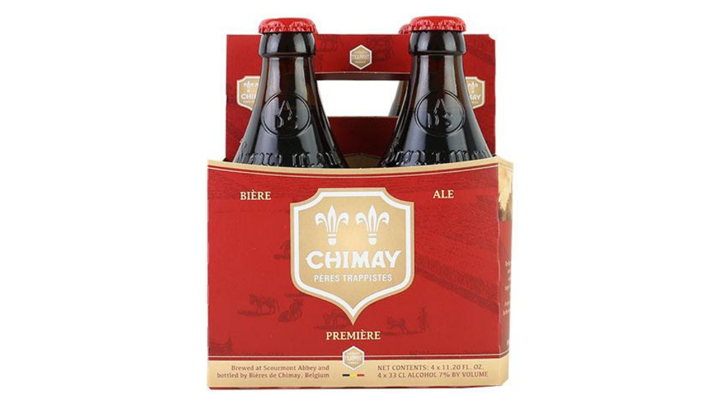 Order Chimay Premiere Red Label Ale Bottles (11.2 oz x 4 ct) food online from Village Commons Liquor store, Camarillo on bringmethat.com