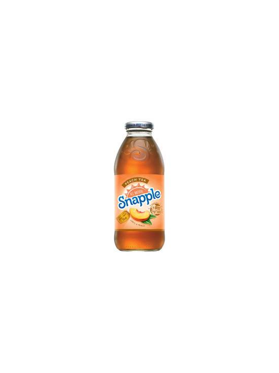 Order Snapple Peach Tea 16 OZ Bottle food online from Chevron Extramile store, Gilroy on bringmethat.com