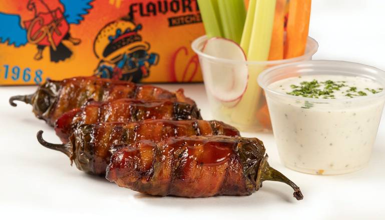 Order Jalapeño Pig Poppers food online from Guy Fieri Flavortown Kitchen store, Broomfield on bringmethat.com