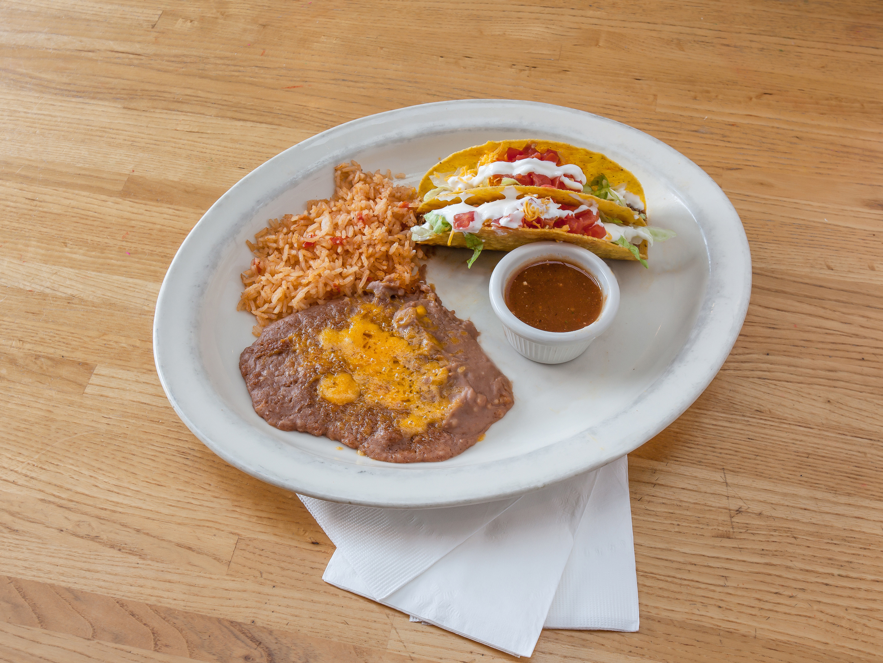 Order Taco Plate Lunch food online from La Mariposa Restaurant And Margarita House store, Boulder on bringmethat.com