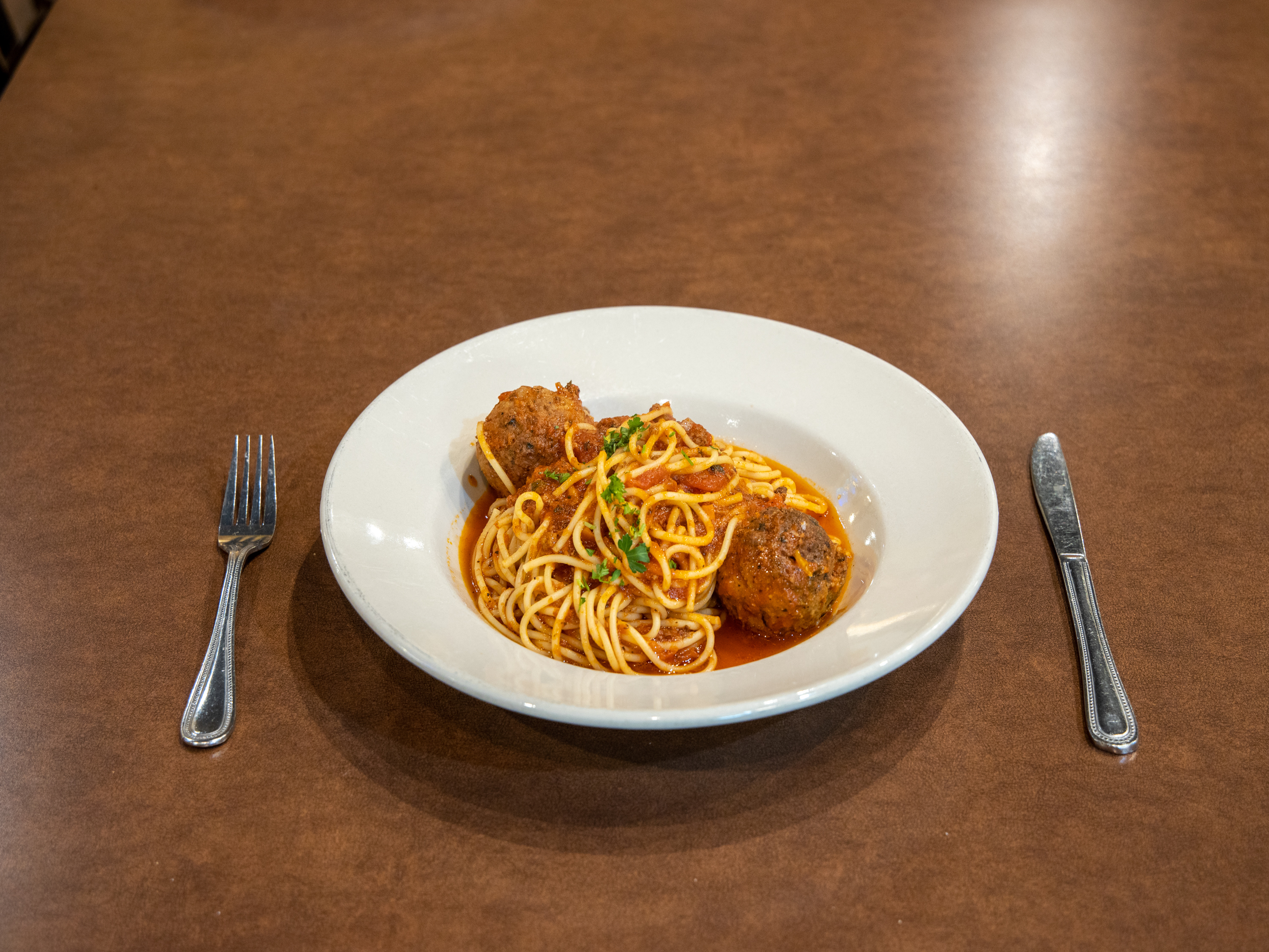 Order Spaghetti with Meatballs food online from New York Pizzeria store, Katy on bringmethat.com