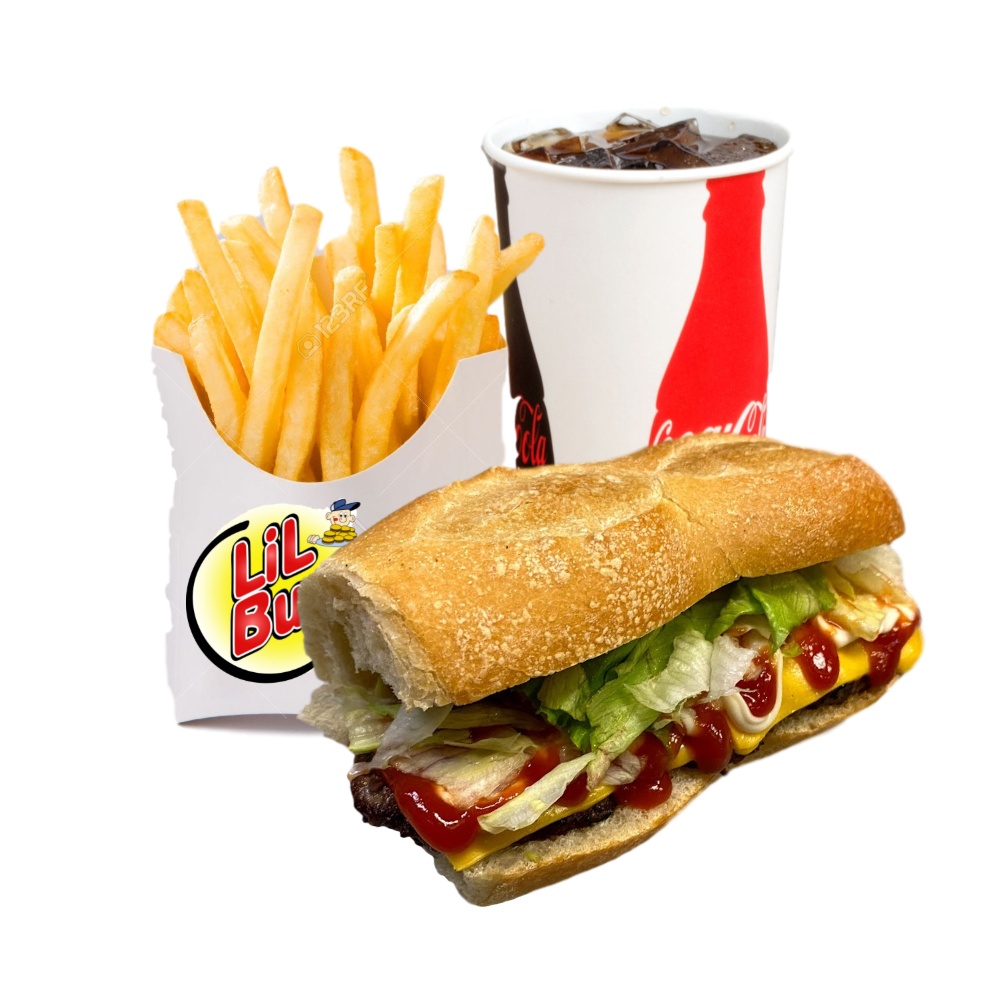 Order Burger Sub Value Meal (Certified Angus) food online from Lil Burgers store, Nutley on bringmethat.com