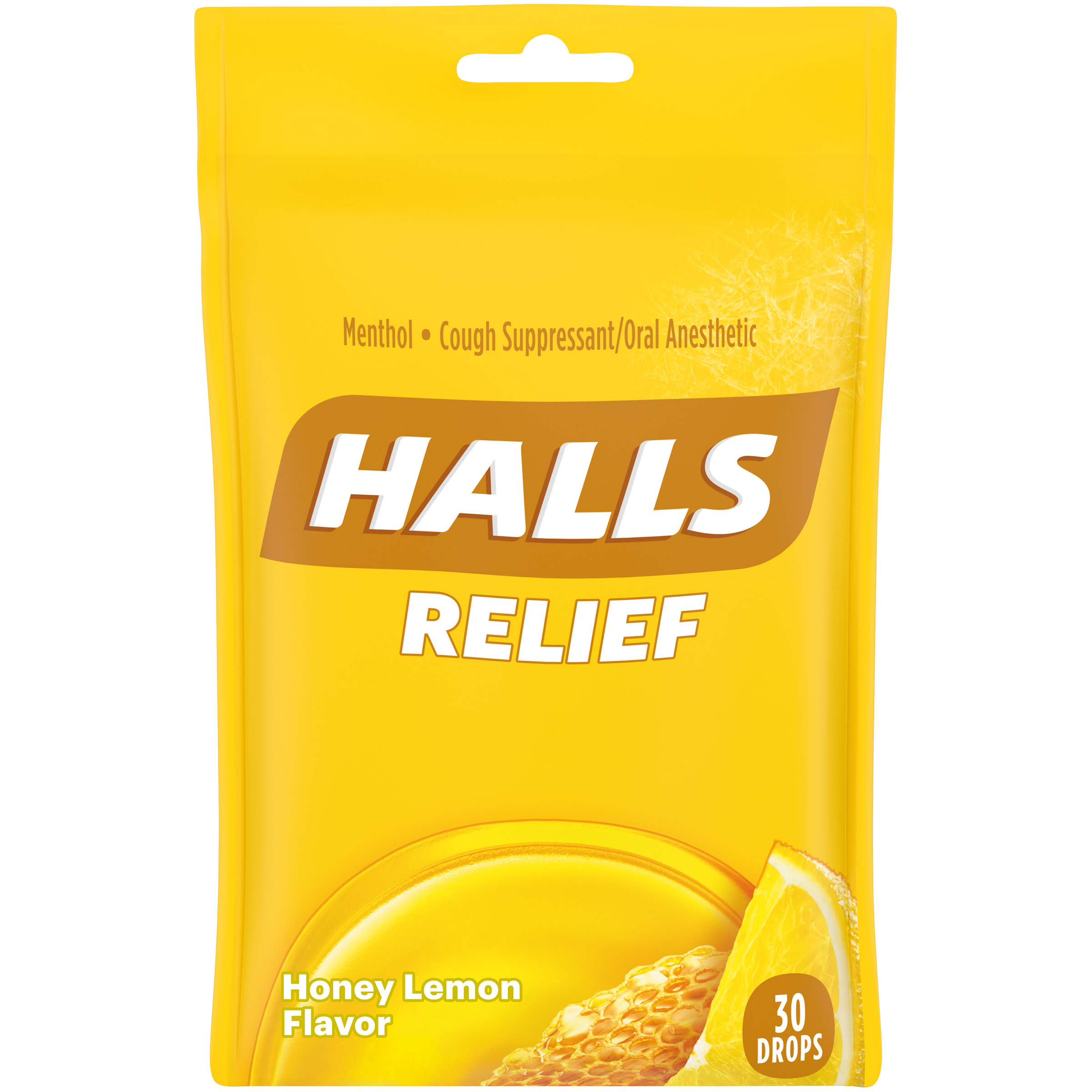 Order Halls Cough Suppressant Drops - Honey Lemon, 30 ct food online from Rite Aid store, Cathedral City on bringmethat.com