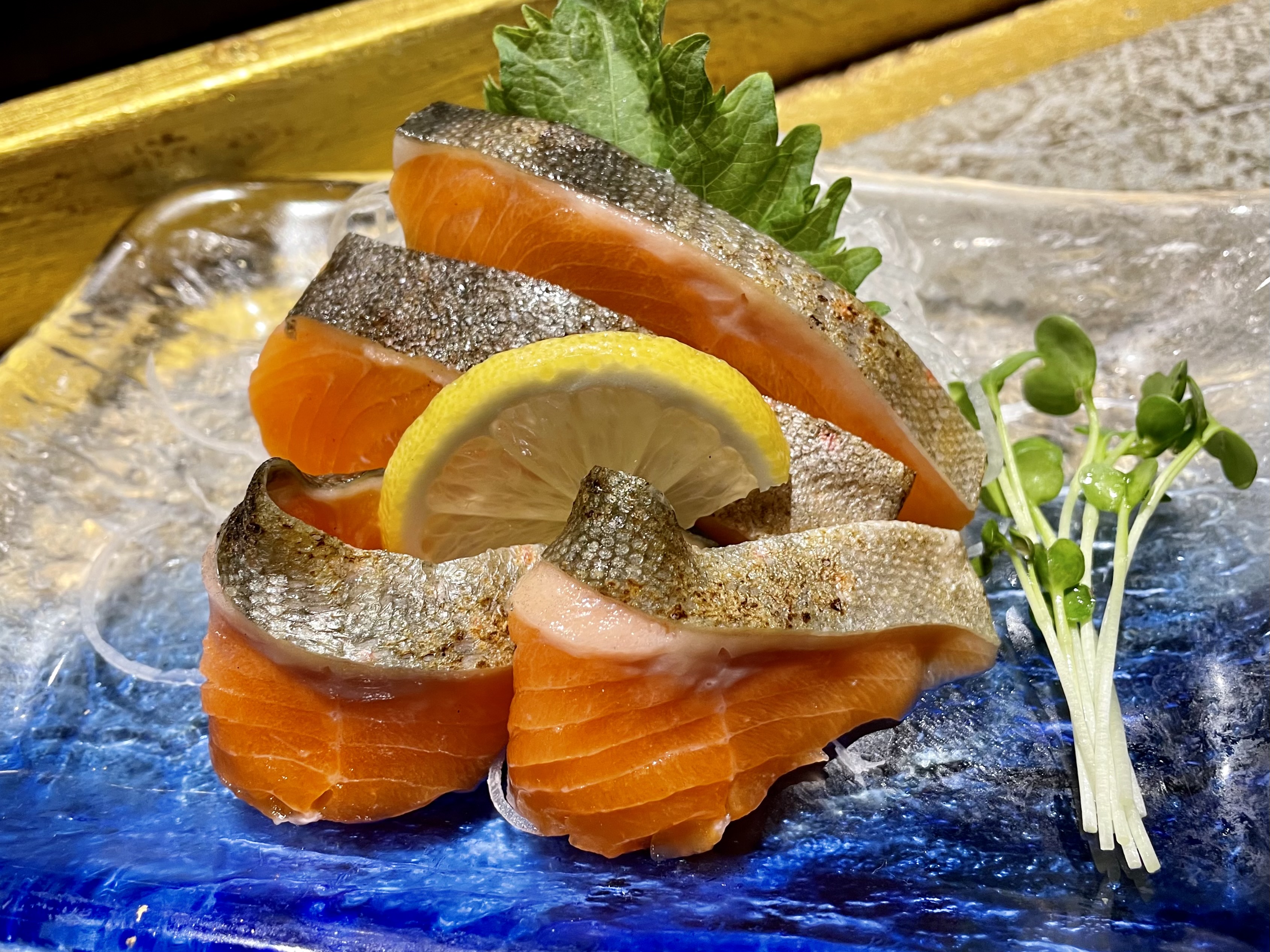 Order Arctic Charr Sashimi(4 PCS) food online from Blue Fin Sushi store, San Francisco on bringmethat.com
