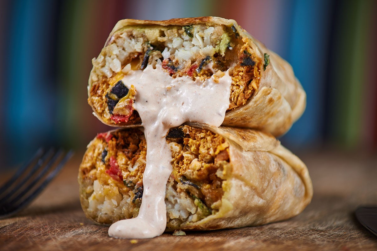 Order Spiced Soyrizo Burrito food online from Spitfire Tacos store, San Diego on bringmethat.com