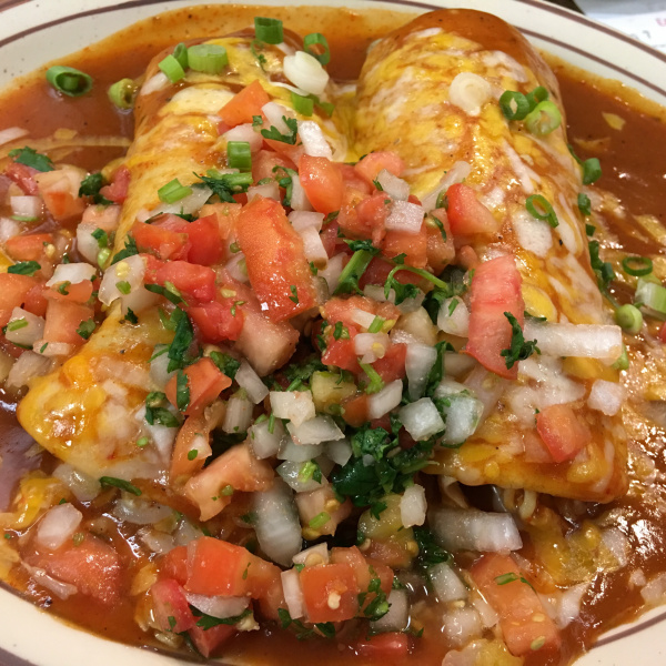 Order Meat Enchilada food online from Tio's Mexican Food - Day Creek store, Rancho Cucamonga on bringmethat.com