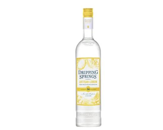 Order Dripping Spring Lemon, 1.75L vodka (40.0% ABV) food online from Cold Spring Liquor store, Liberty Hill on bringmethat.com
