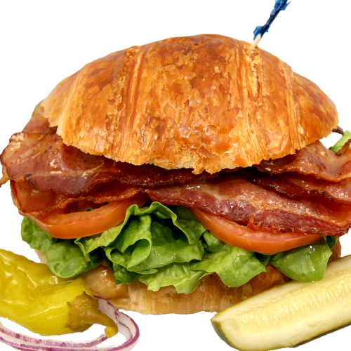 Order 53. BLT Bacon with Croissant food online from Lee's Sandwiches store, Chino on bringmethat.com