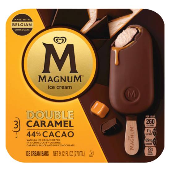 Order Magnum Double Caramel Ice Cream Bar 3pk 9.12oz food online from The Ice Cream Shop store, Denver on bringmethat.com