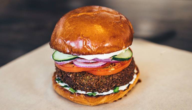 Order Falafel Burger food online from The Stand store, Irvine on bringmethat.com