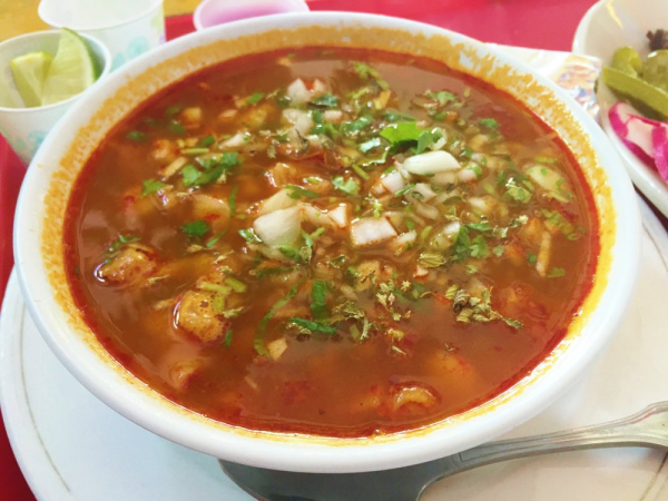 Order Menudo Beef Tripe Soup food online from Cassave restaurant & taqueria store, Emeryville on bringmethat.com