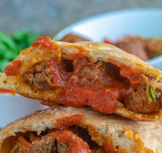 Order Meatball Calzone food online from Pie In The Sky store, Baltimore on bringmethat.com
