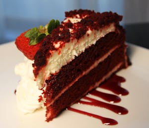 Order Red Velvet Cake food online from Marco Polo's store, Westbury on bringmethat.com