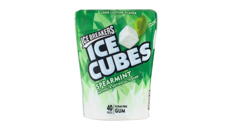 Order Ice Breakers Ice Cubes Sugar Free Gum Spearmint - 40 Count food online from Red Roof Market store, Lafollette on bringmethat.com