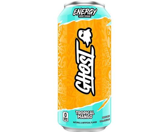 Order Ghost Energy Tropical Mango 16oz food online from Moby Liquor store, Los Angeles on bringmethat.com