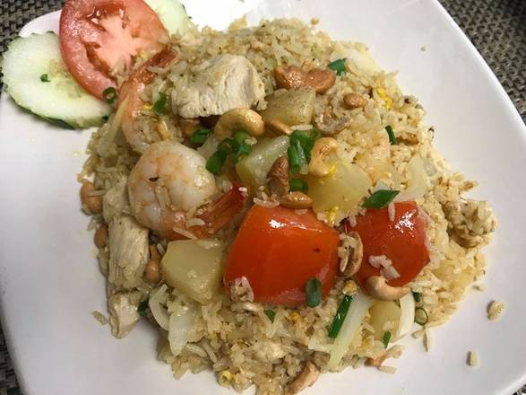 Order Pineapple Fried Rice food online from Aroy Thai Kitchen store, Las Vegas on bringmethat.com