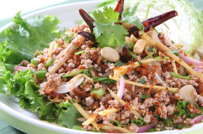 Order 32. Nam Sod Salad food online from Thai Bamboo store, Northridge on bringmethat.com