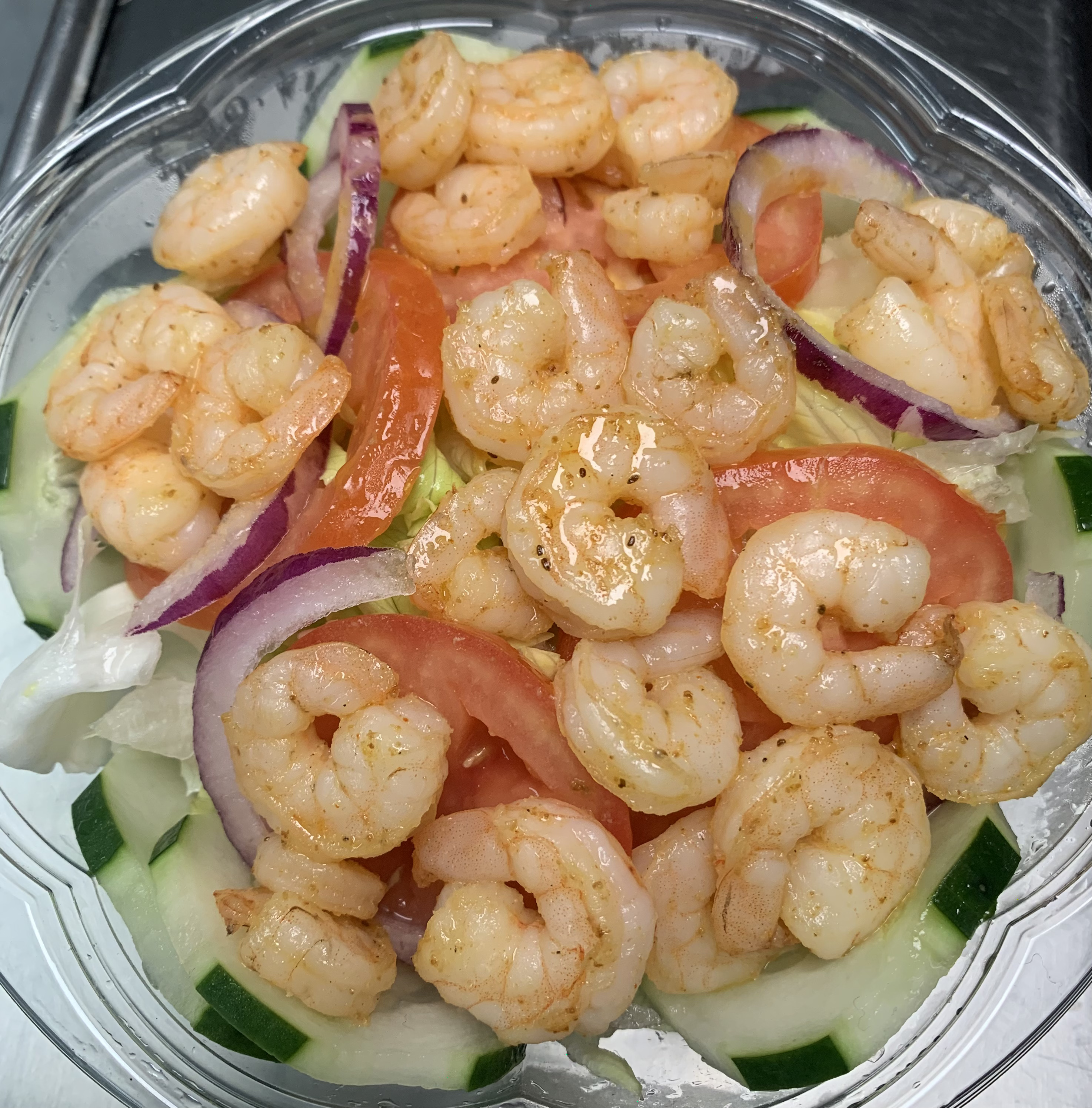 Order Shrimp Salad food online from Ochorios Seafood & Caribbean Cuisine store, Hempstead on bringmethat.com