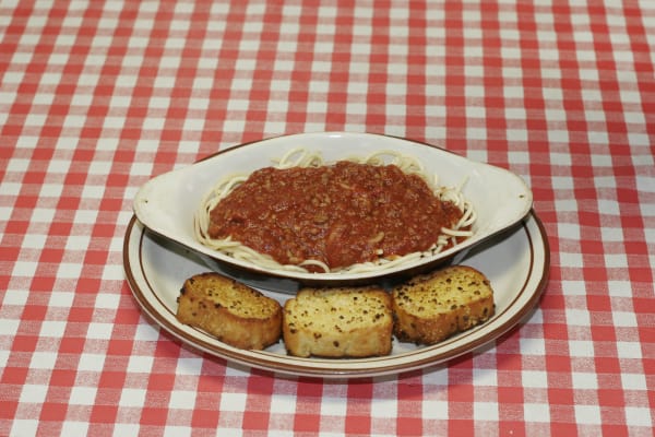Order Spaghetti with Meat Sauce food online from Giovanni Pizza store, South Point on bringmethat.com