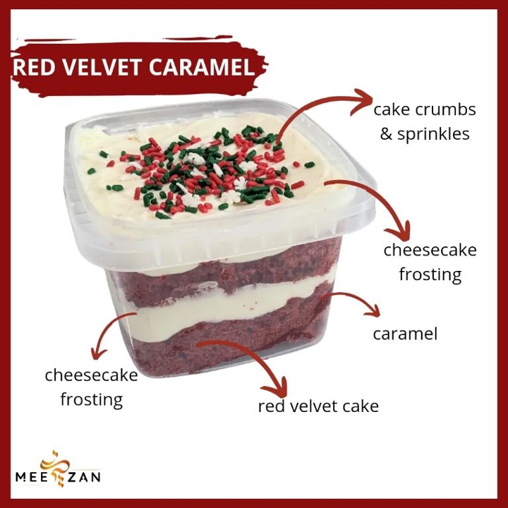 Order Red Velvet Cheesecake Cake Cubed food online from Zaitoon Kitchen store, Latham on bringmethat.com