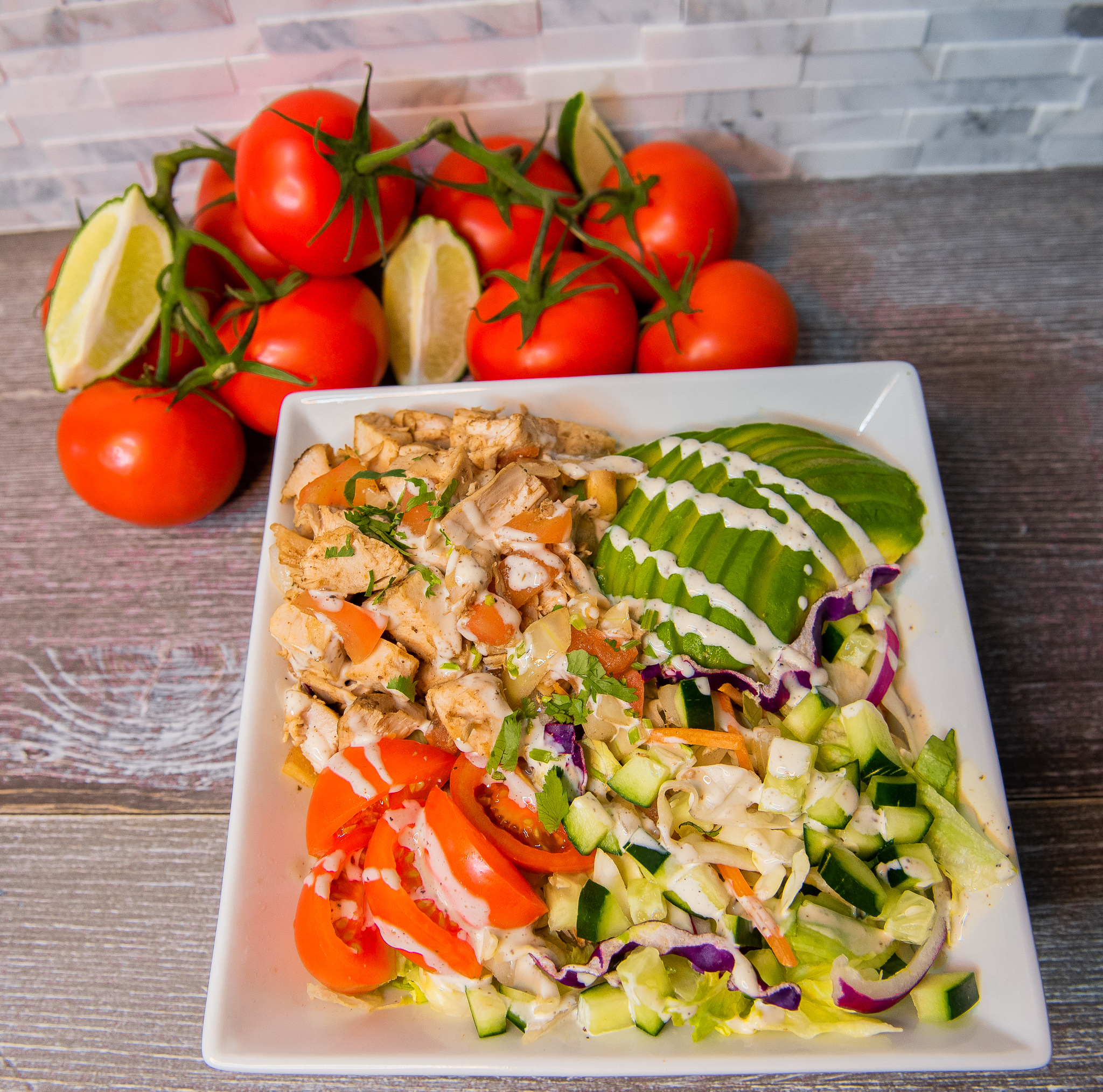 Order Chicken Salad food online from Madina Pollo Rico store, Herndon on bringmethat.com