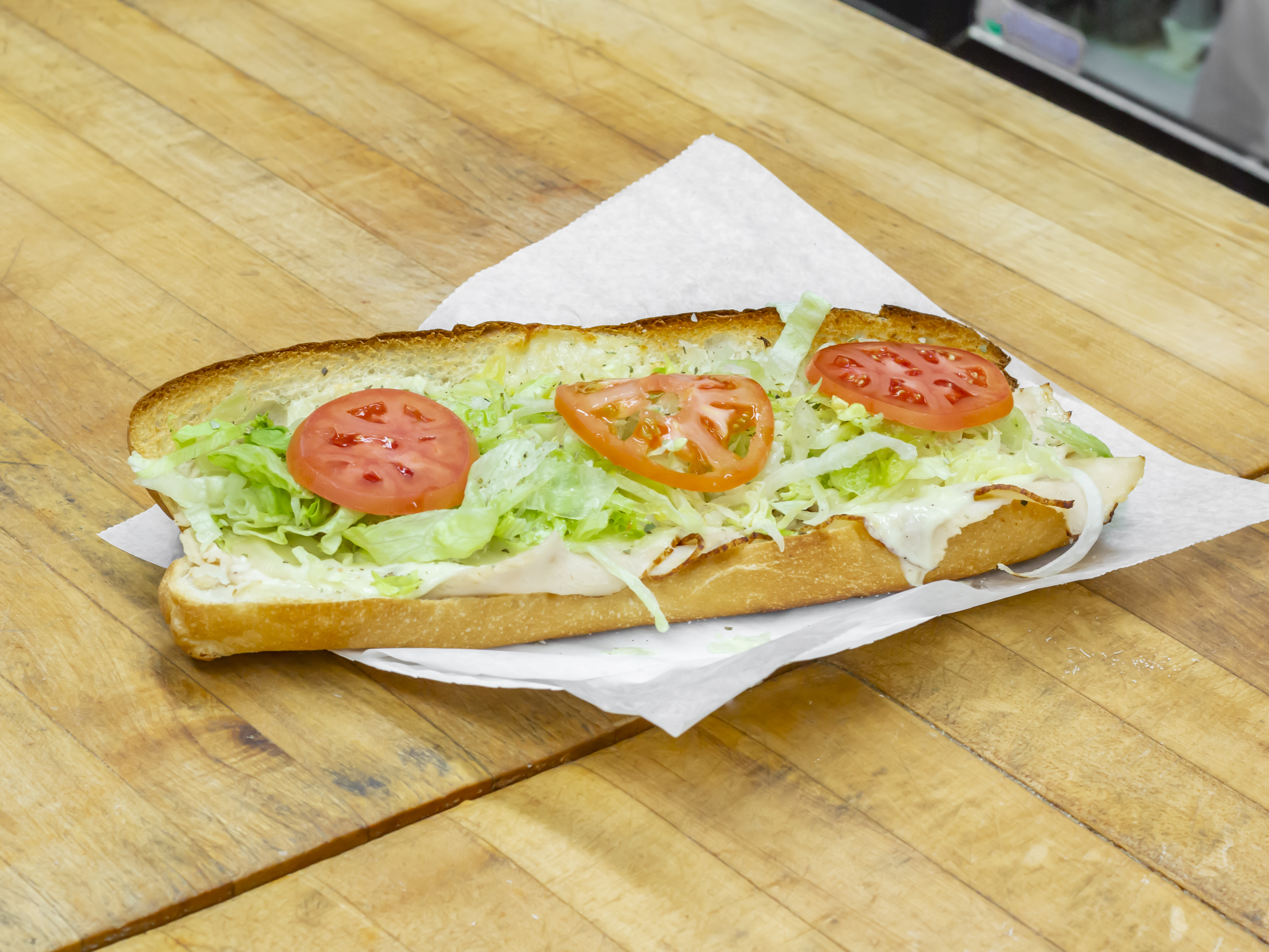 Order Turkey and Cheese Sub food online from Vito's Pizza store, Hampton on bringmethat.com