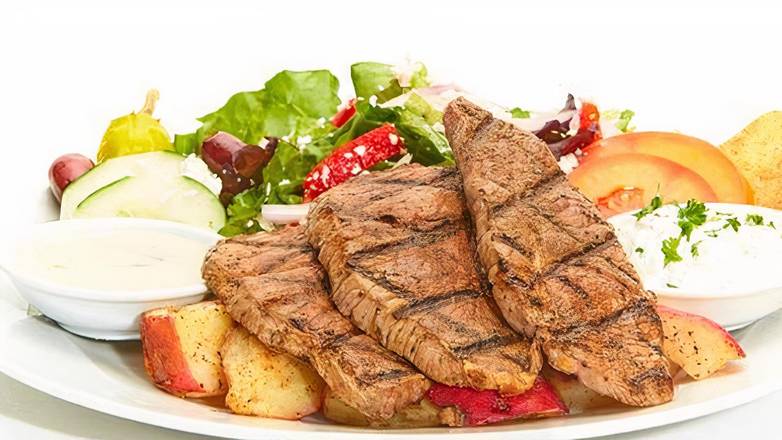 Order Chargrilled Lamb Feast food online from Taziki Mediterranean Café store, Chesterfield on bringmethat.com