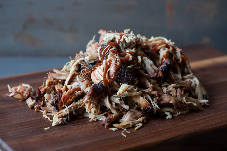 Order Pulled Pork - 1 lb food online from Red Hot & Blue store, North Richland Hills on bringmethat.com