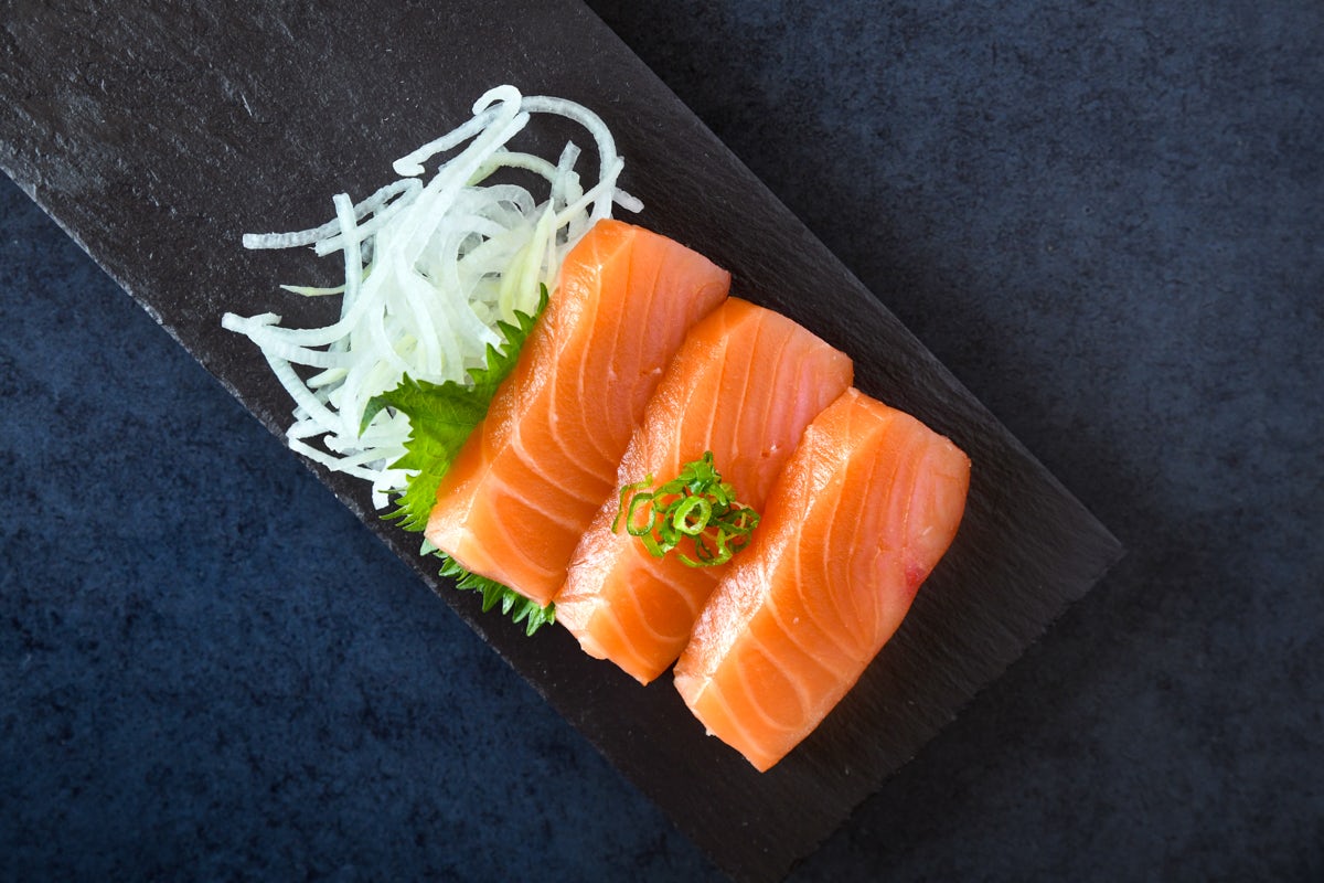 Order *KUNSEI SAKE SASHIMI food online from Blue Sushi Sake Grill store, Lincoln on bringmethat.com