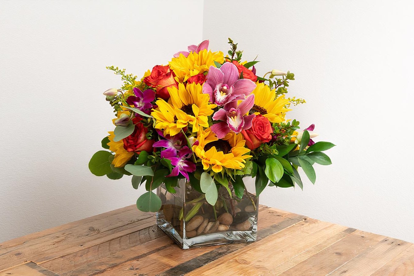 Order Celebration Arrangement in a vase food online from @Flowers store, Santa Barbara on bringmethat.com