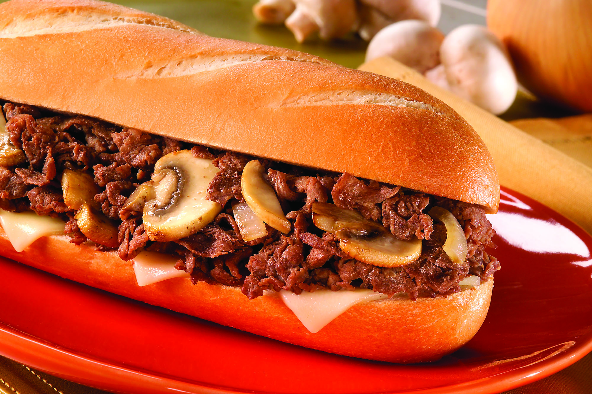 Order The Mushroom Cheesesteak food online from Philly Connection store, Auburn on bringmethat.com