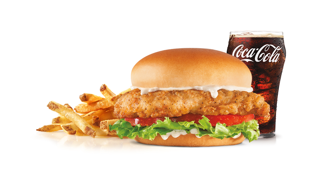 Order The Big Chicken Fillet Sandwich Combo  food online from Carl's Jr. store, Midwest City on bringmethat.com