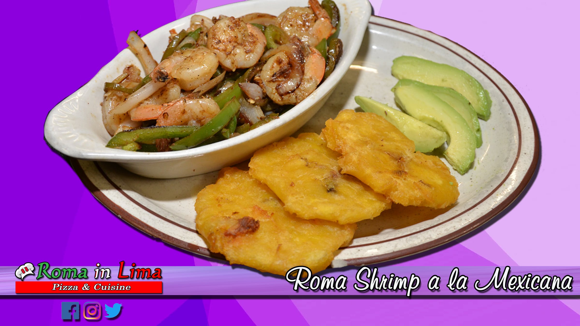 Order Roma Shrimp a la Mexicana - Entree food online from Roma In Lima Pizza & Cuisine store, Immokalee on bringmethat.com