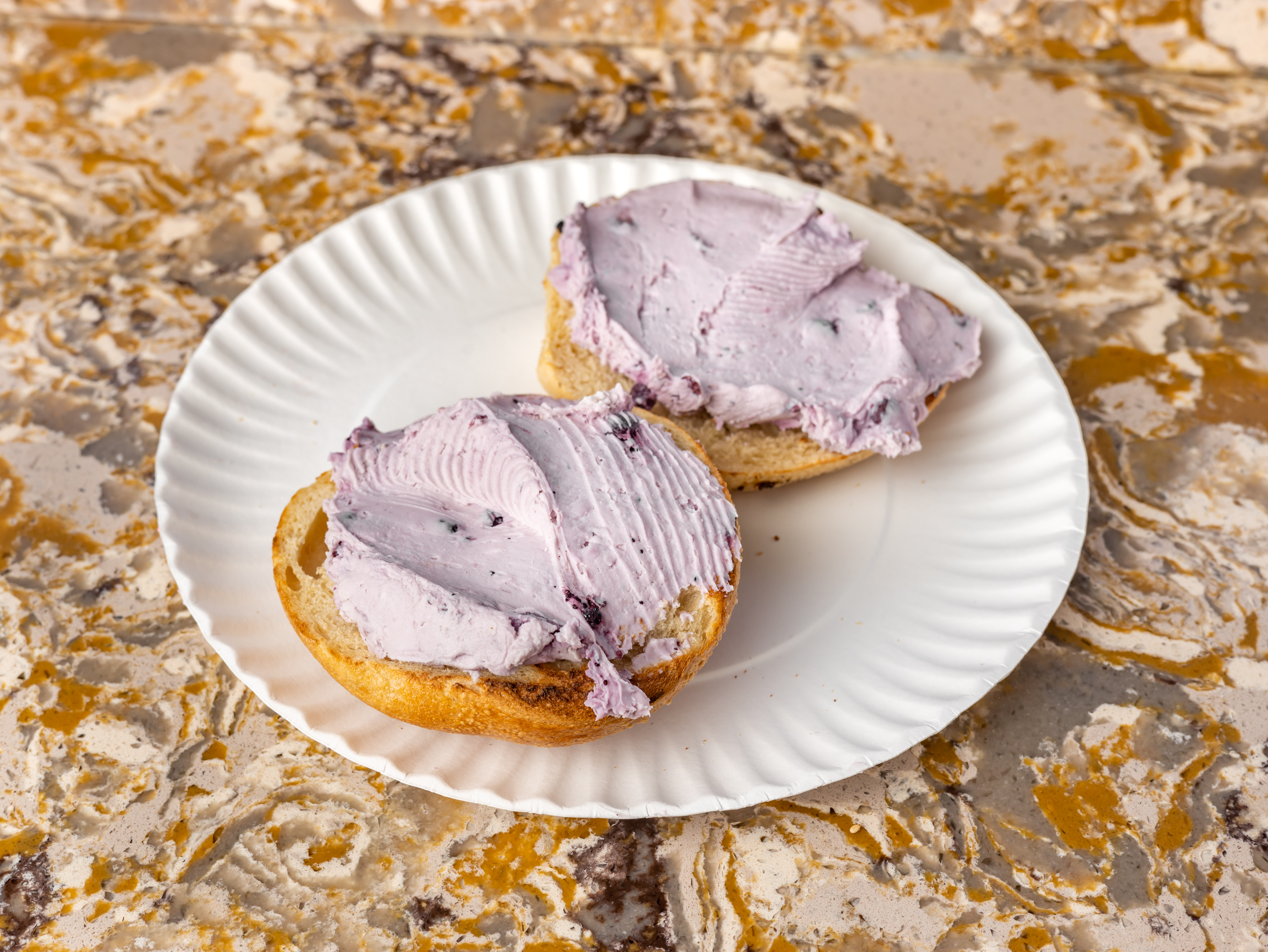 Order Blue berry Cream cheese  food online from Forest Hills Bagels store, Forest Hills on bringmethat.com