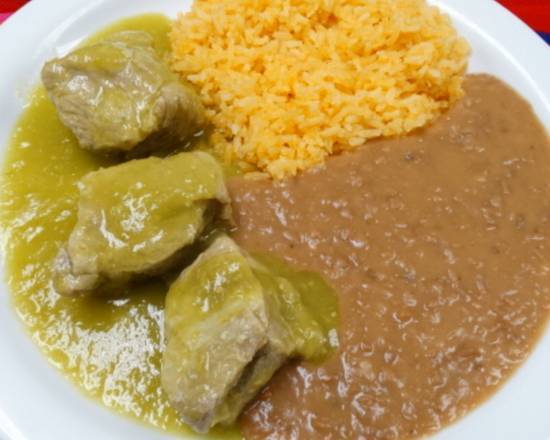 Order #13 Chile Verde food online from El Patron Authentic Mexican Food store, Rancho Cucamonga on bringmethat.com