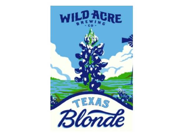Order Wild Acre Texas Blonde Ale - 6x 12oz Cans food online from Bear Creek Spirits & Wine store, Colleyville on bringmethat.com