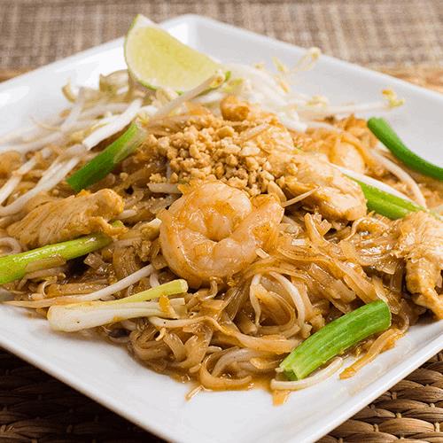 Order 71. Pad Tai food online from Garnjana Thai Restaurant store, Fredericksburg on bringmethat.com