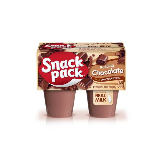 Order Snack Pack Chocolate Pudding Cups, Made With Real Milk 4 Pack food online from Exxon Food Mart store, Port Huron on bringmethat.com